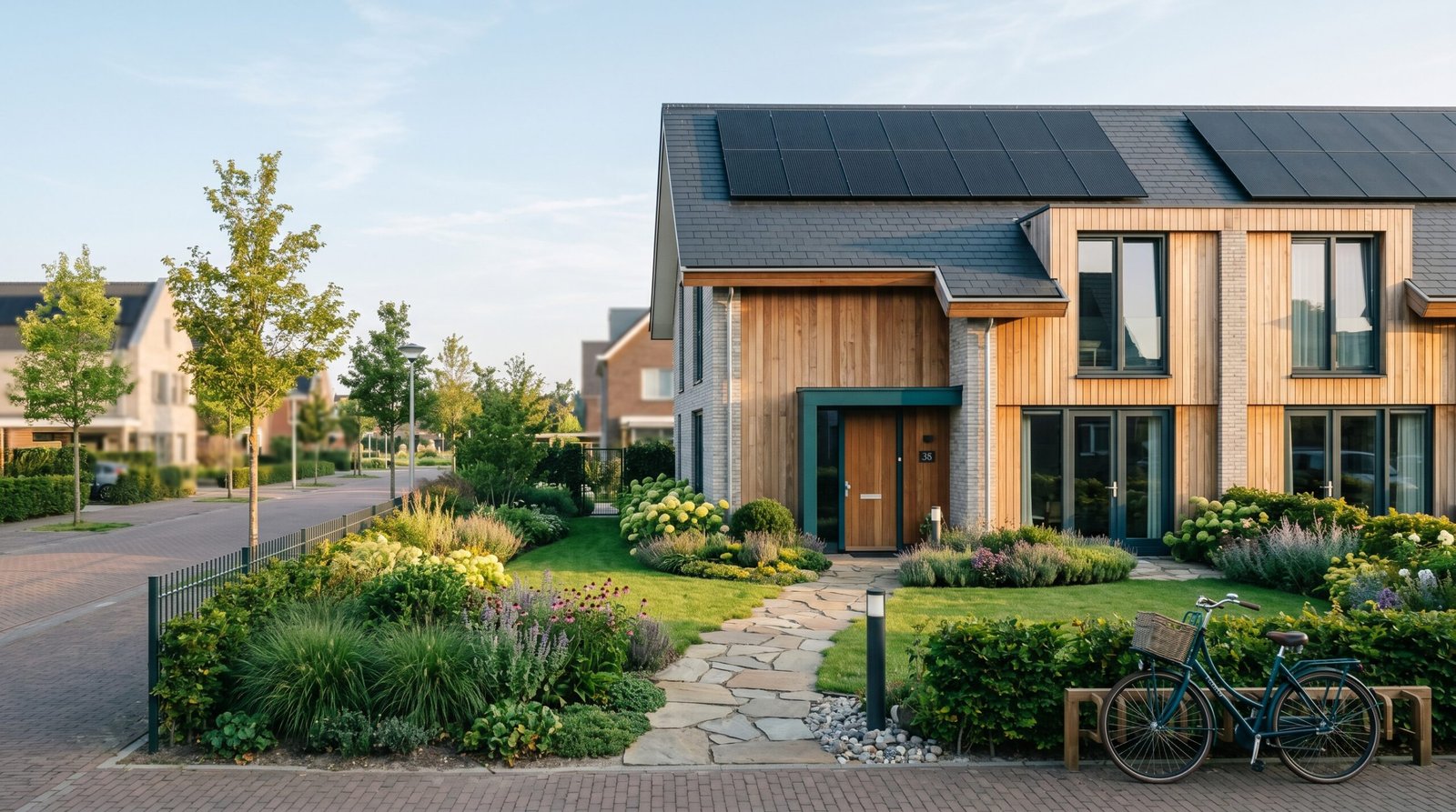 Modern Nederlands huis met warmtepomp